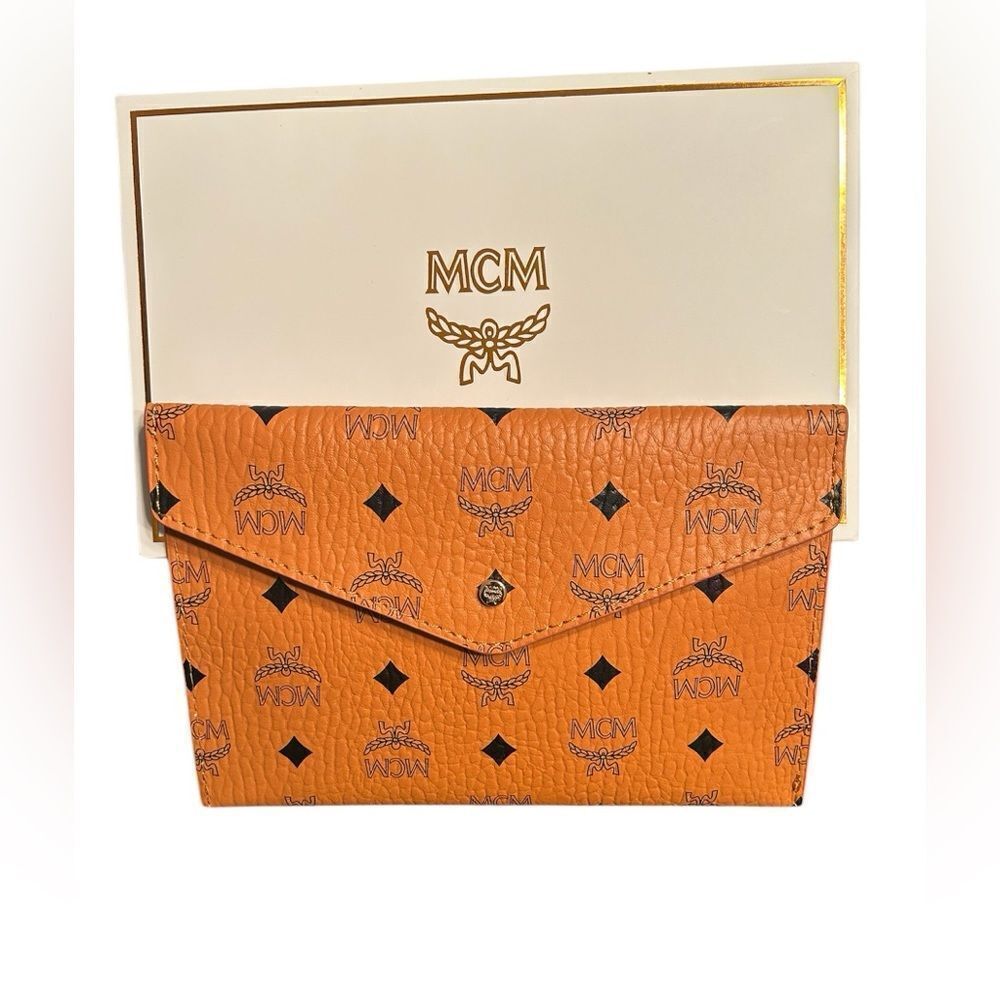 MCM Thin Envelope Clutch with Box